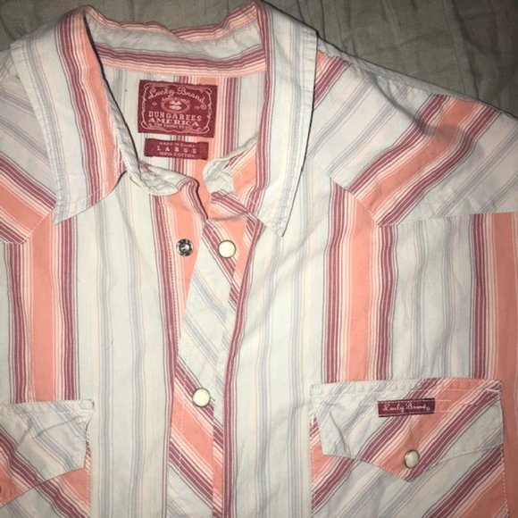Lucky Brand Other - Lucky Brand Cotton Western Style Pearl Snap Button